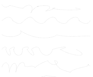 Example of exercise for kids - Connect the dots, draw curved lines.