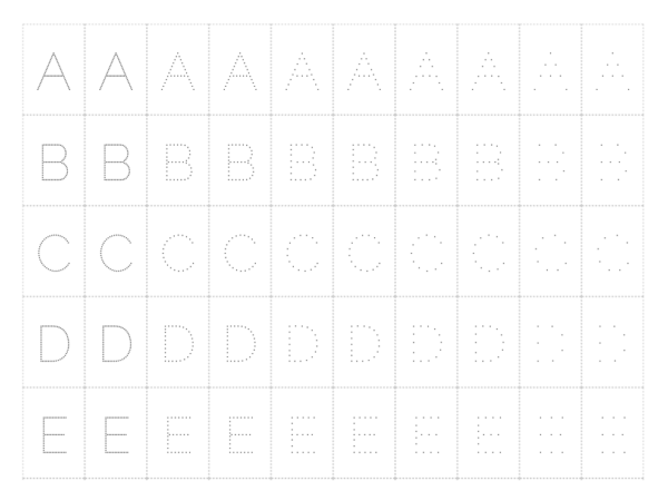 Learn to write capital letters - connect the dots - Gudlenieks