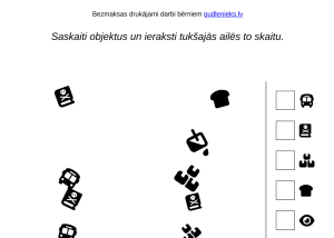 Bezmaksas uzdevumu piemērs - Saskaitiet objektus