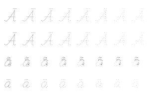 Mācies rakstīt rakstīto burtu Ā – savieno punktiņus